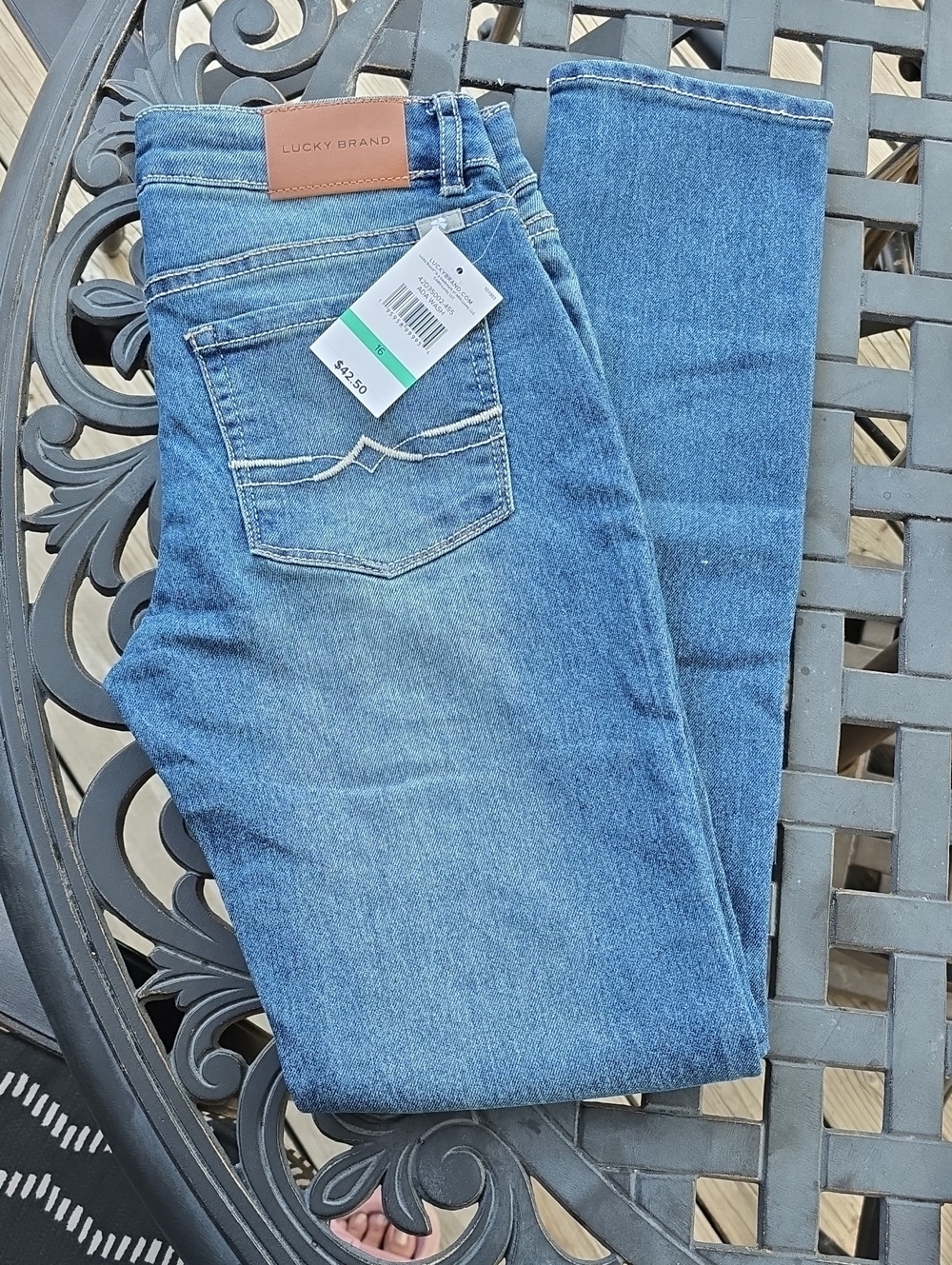NWT Lucky Brand Girls Zoe Skinny Jeans Size 16 Ada Wash